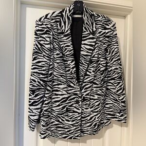 ✨ alice + olivia Zebra Sequin Blazer ✨